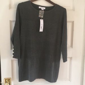 Liz Claiborne medium grey, 3/4 sleeve, super soft size medium